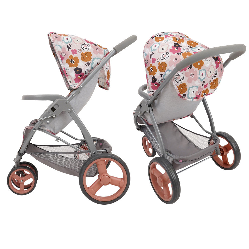 509 Crew Melange Flora Mabelle 3-Wheel Doll Jogger Stroller, Ages 3+ - Image 3