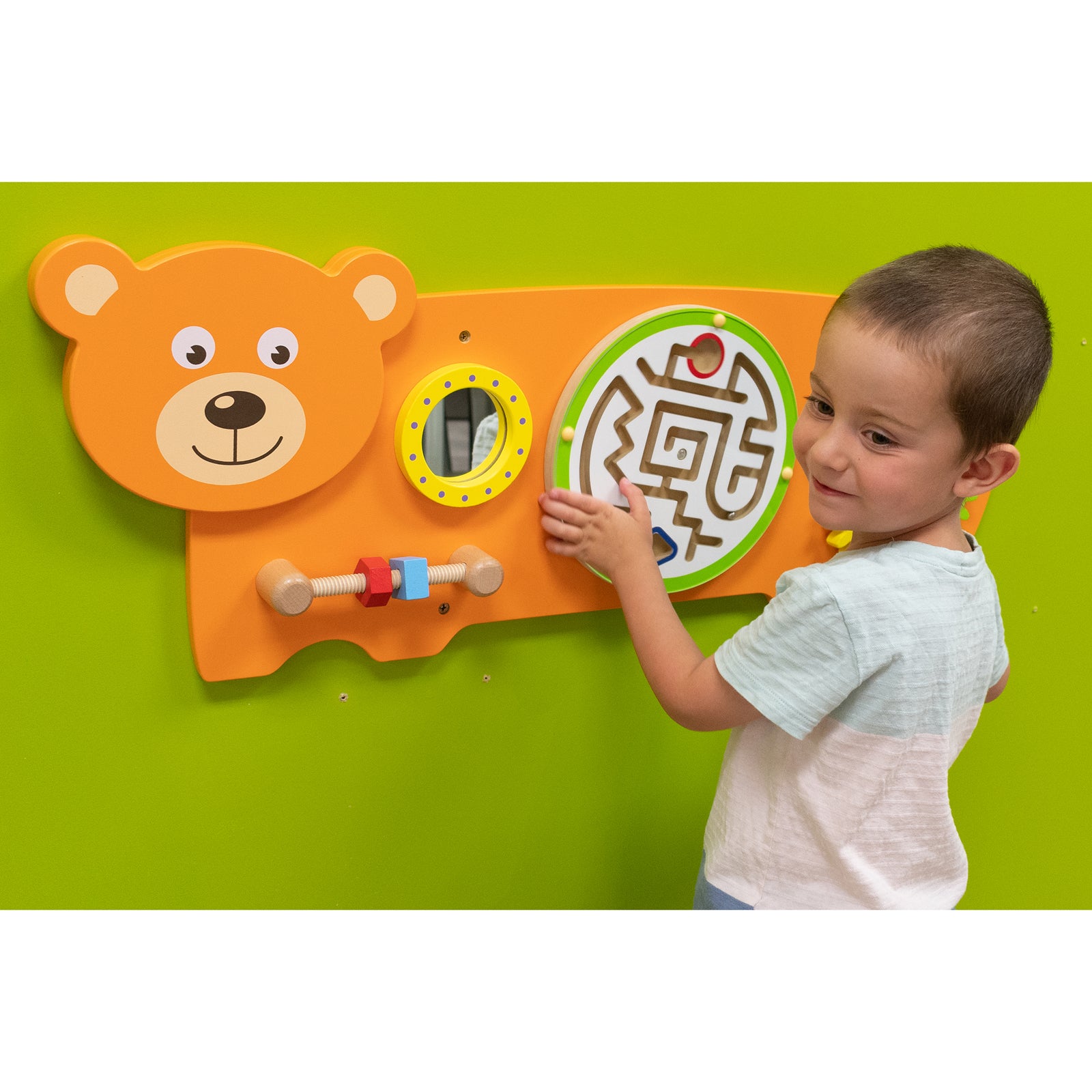 Learning Advantage Bear Activity Wall Panel - Interactive Toddler Learning Center - Image 3