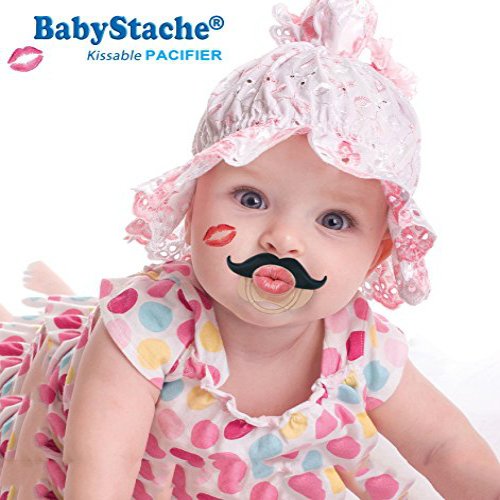 Babystache Kissable Mustache Pacifier - Brown - Image 2