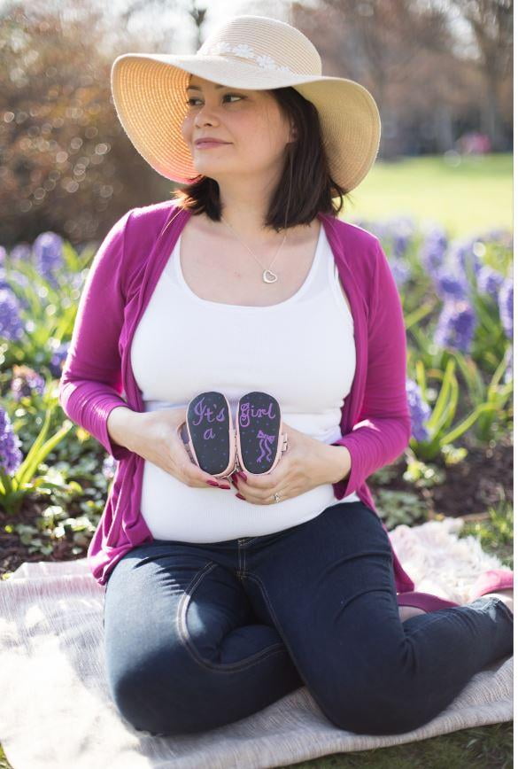 Baby Says Chic Chalkboard Pink Mocs for 9-12 Months