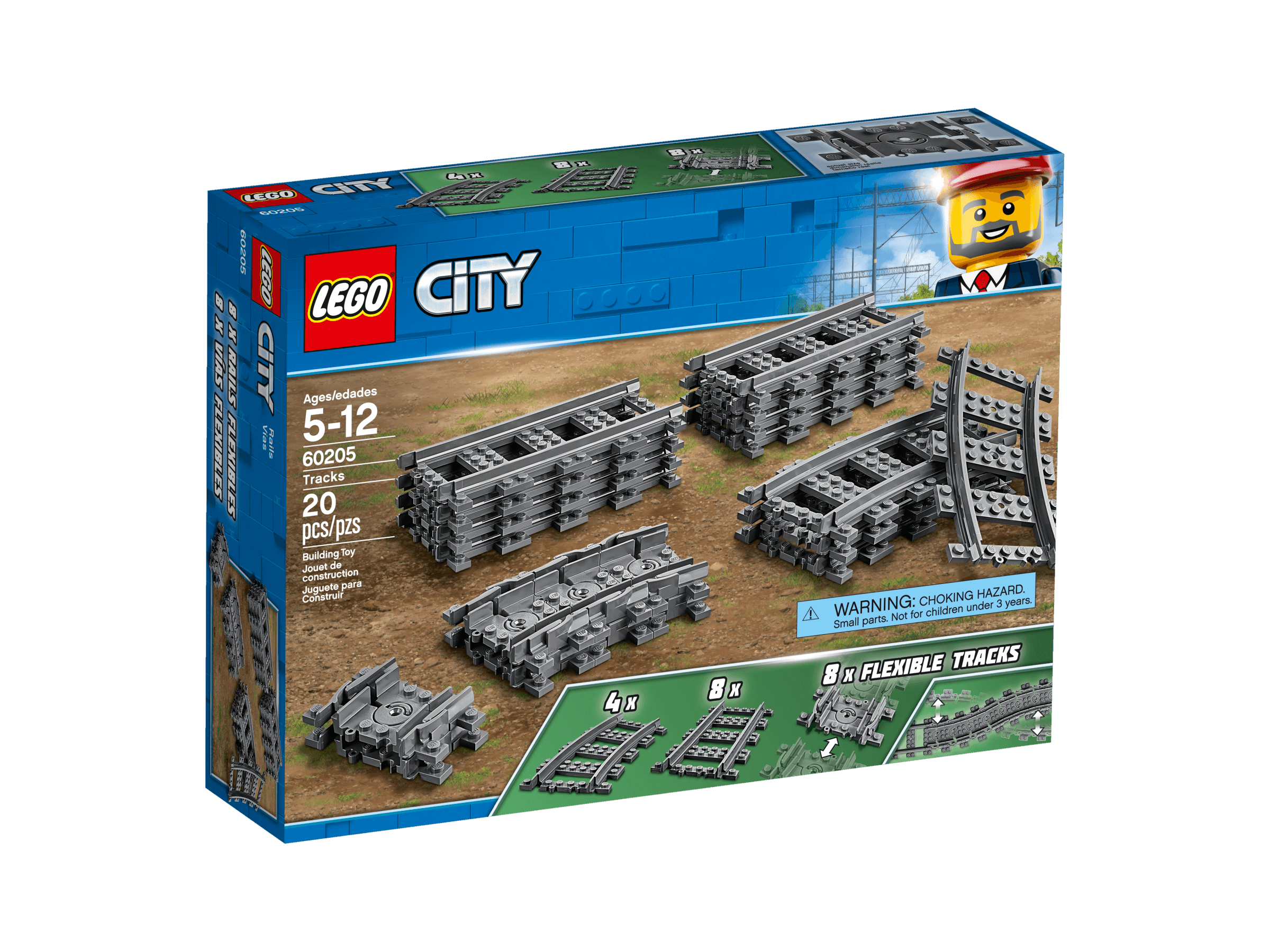 LEGO City 60205 Train Track Expansion Set - 20 Pieces - Image 3