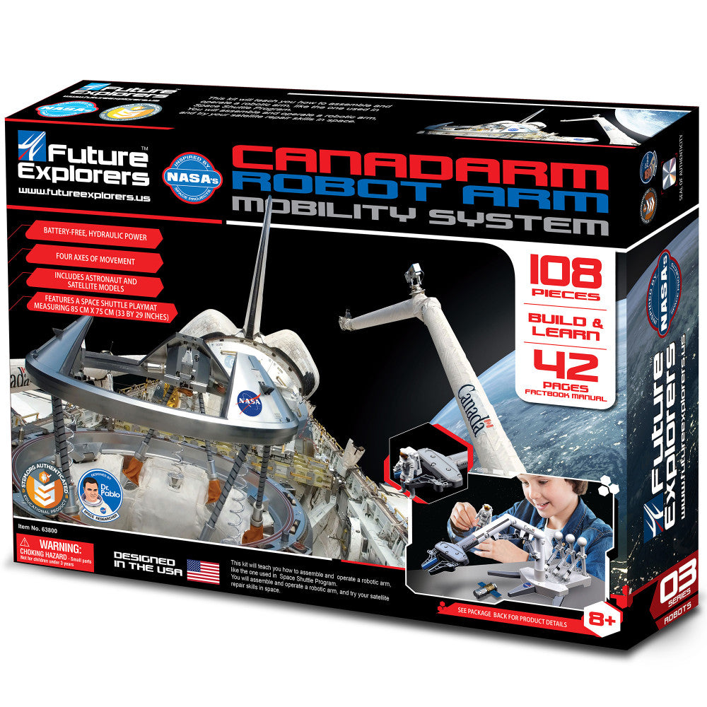 NASA Future Explorers Canadarm Robot Arm Mobility Kit - 108pc STEM Toy for Ages 8+ - Image 8