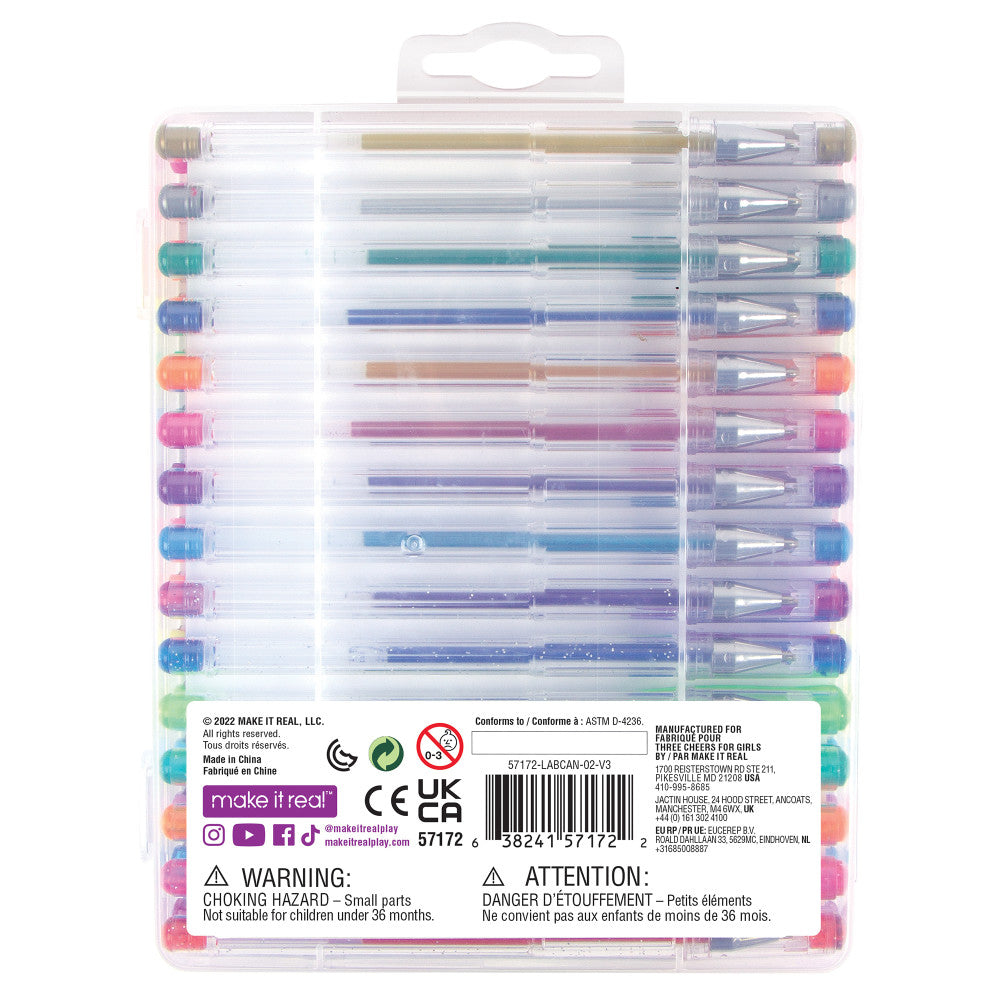 3C4G Vibrant Gel Pen Set, 30-Piece with Color-In Stickers - Image 2