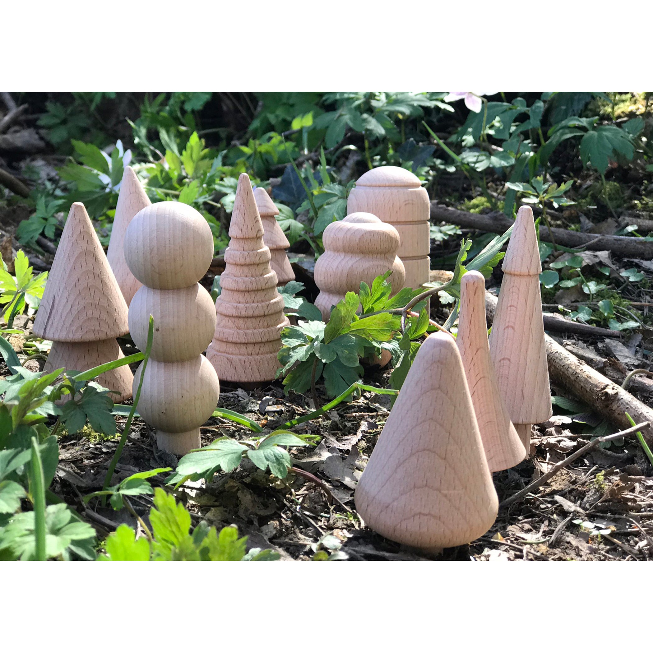 TickiT Woodland Trees Set - 10 Piece Wooden Toy Collection for Toddlers - Image 5