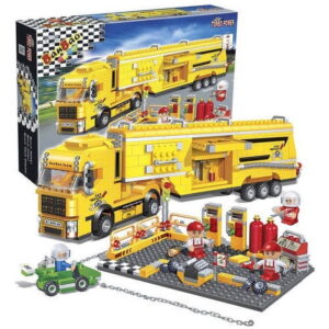 BanBao Racer Maintenance Truck Building Set - Yellow 660 Pieces