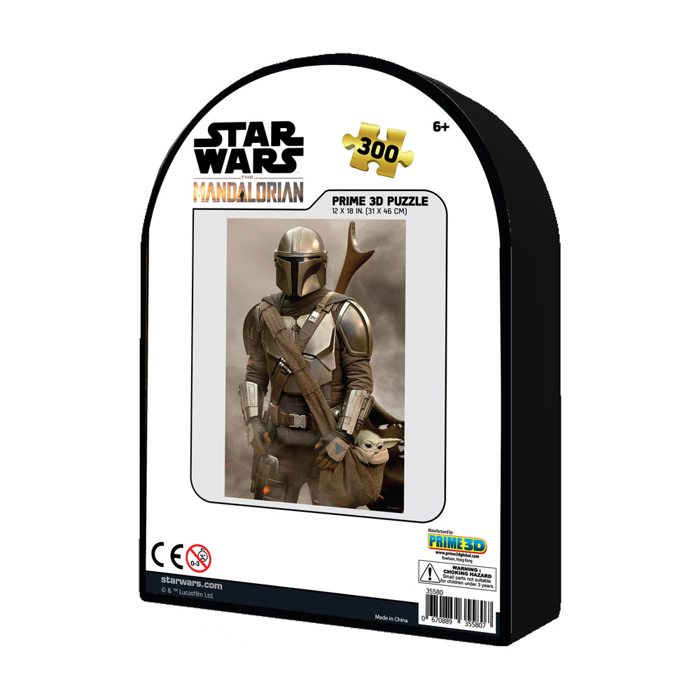 Prime 3D Star Wars: The Mandalorian Helmet Shaped 300-Piece 3D Lenticular Jigsaw Puzzle - Image 3