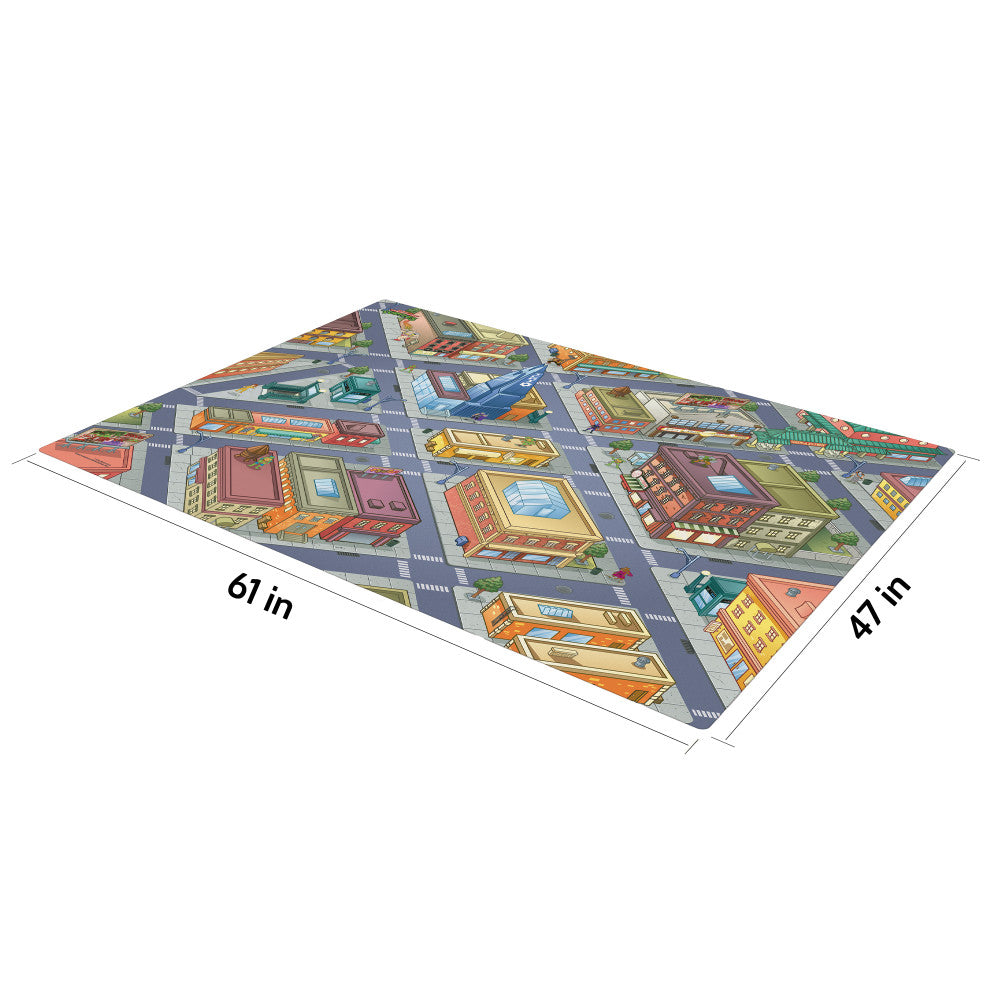 Imaginmat Jumbo TMNT Floor Playmat with 2 Toy Cars, 47x61 Inches - Image 2