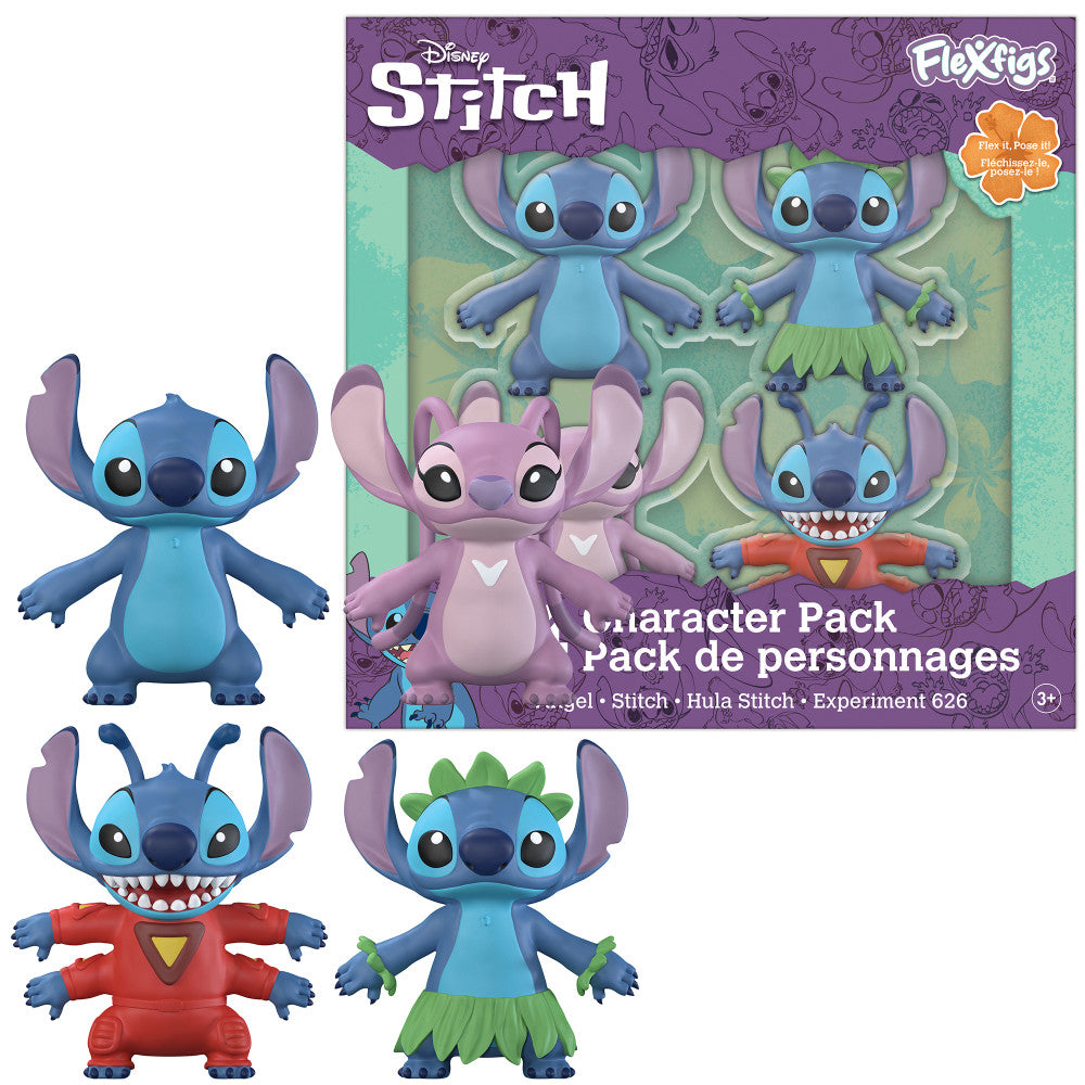 FleXfigs Lilo & Stitch 4-Pack Articulated Disney Figures - Image 2