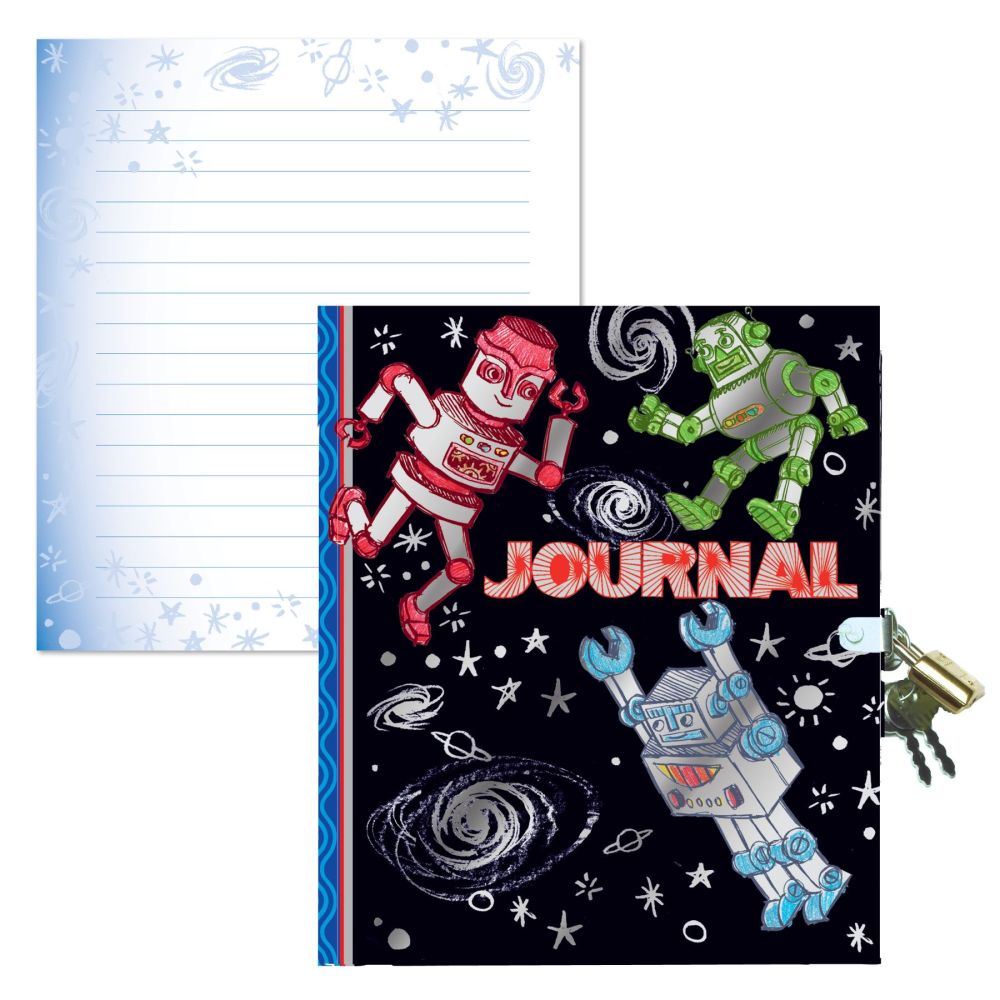 eeBoo Silver Robots Collection Sketchbook for Kids - 60 Pages - Image 2