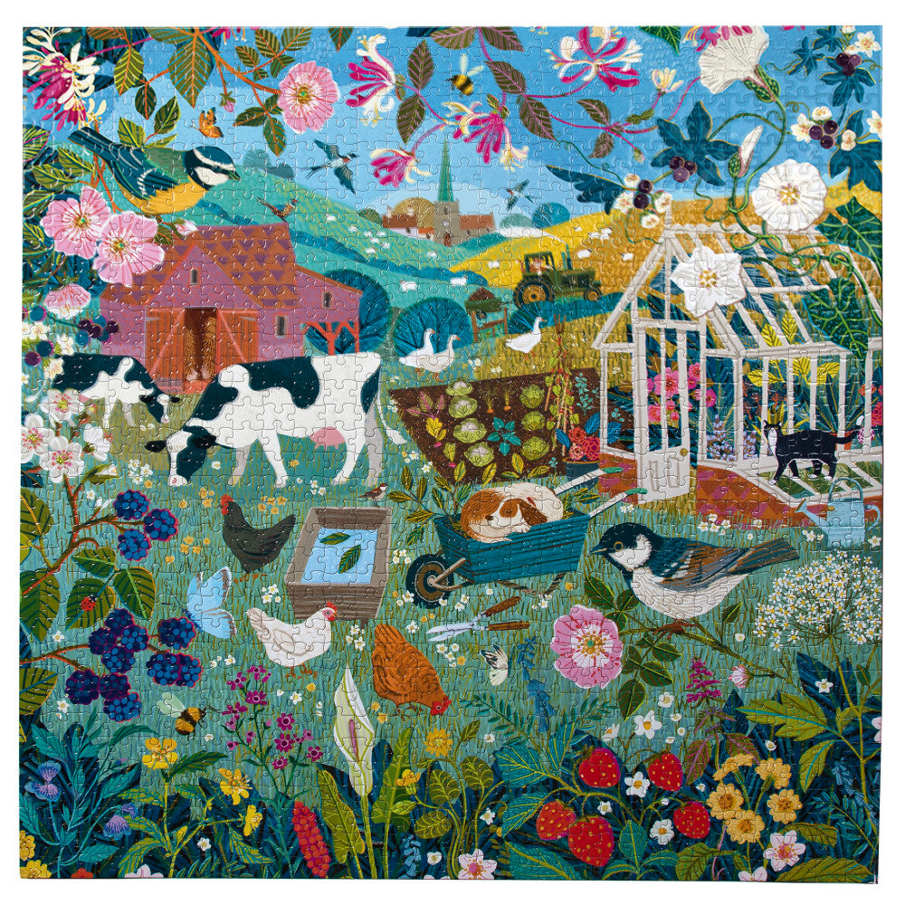 eeBoo Piece and Love English Hedgerow 1000 Piece Jigsaw Puzzle - Image 3