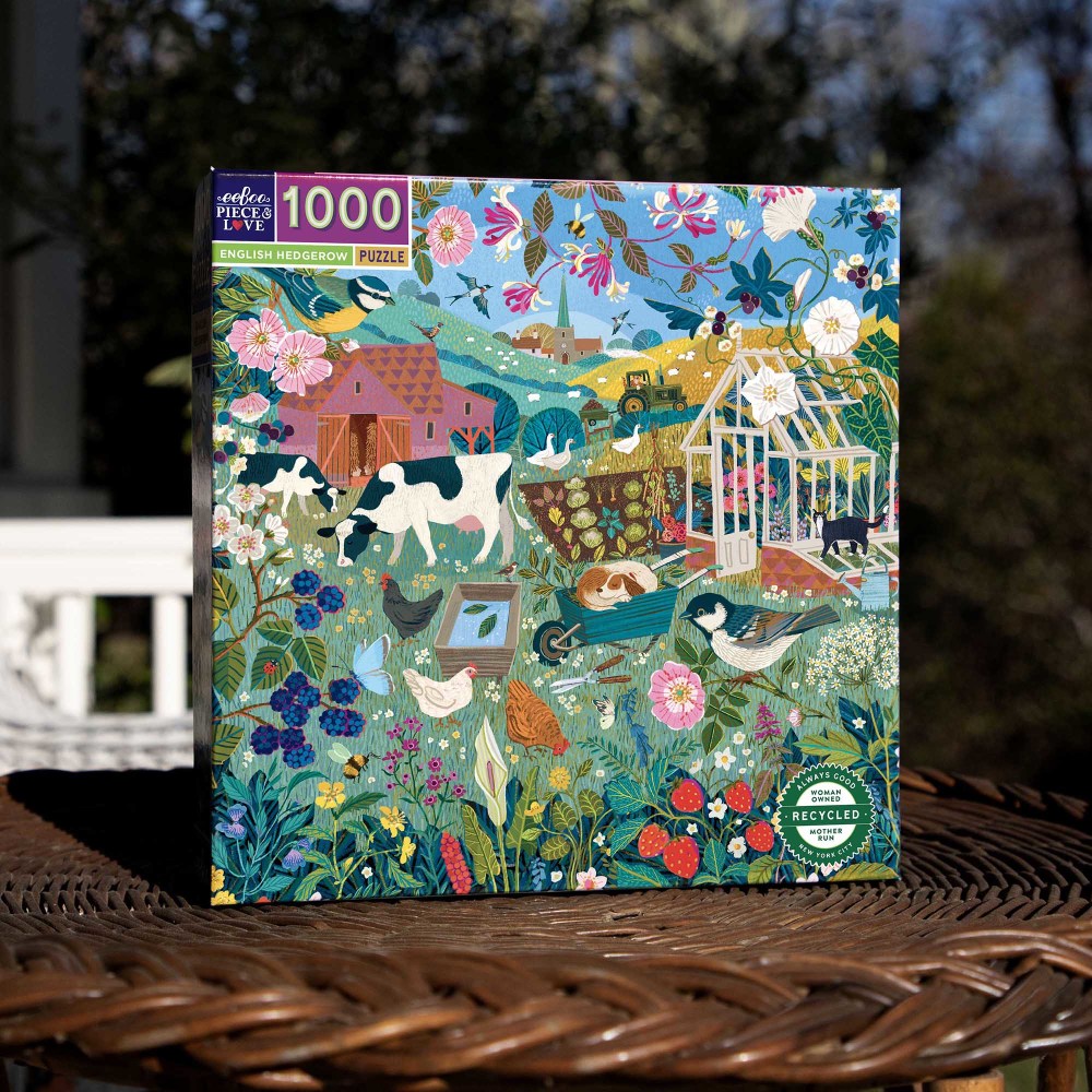 eeBoo Piece and Love English Hedgerow 1000 Piece Jigsaw Puzzle - Image 5
