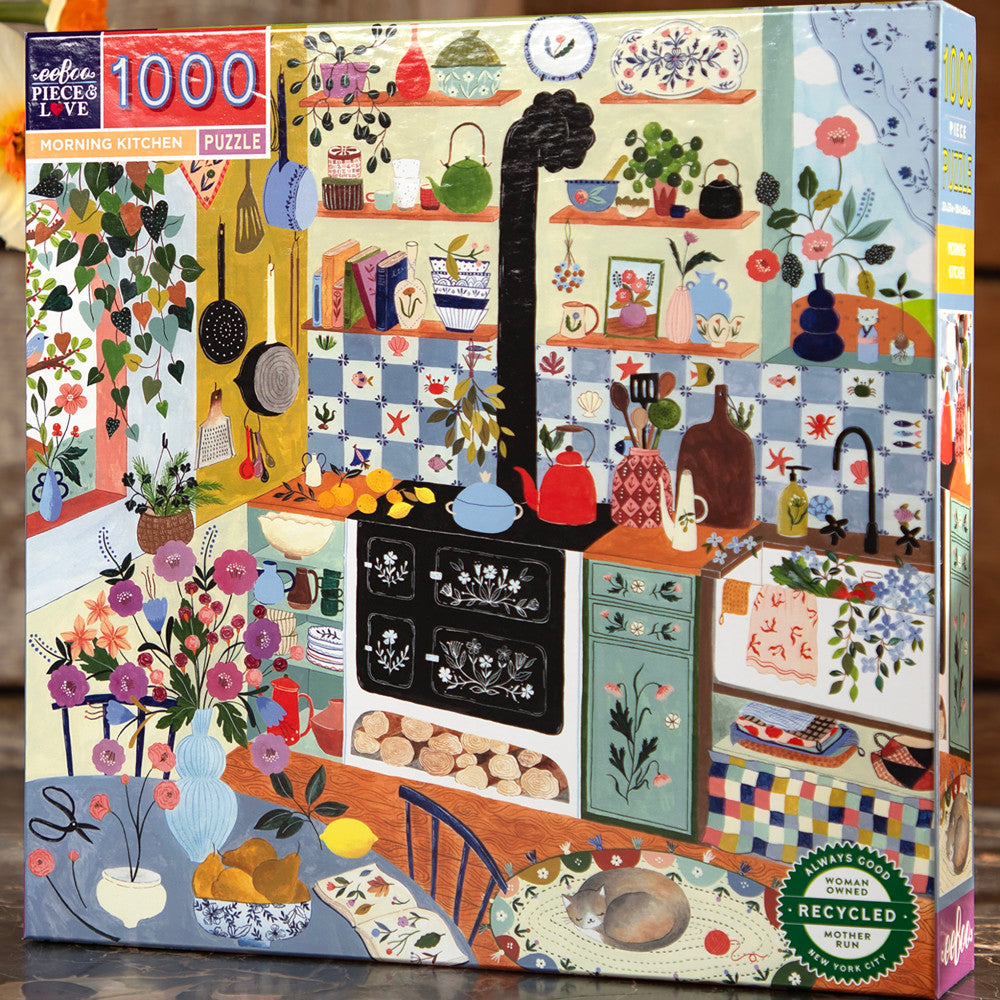 eeBoo Piece & Love Morning Kitchen 1000 Piece Puzzle - Image 4