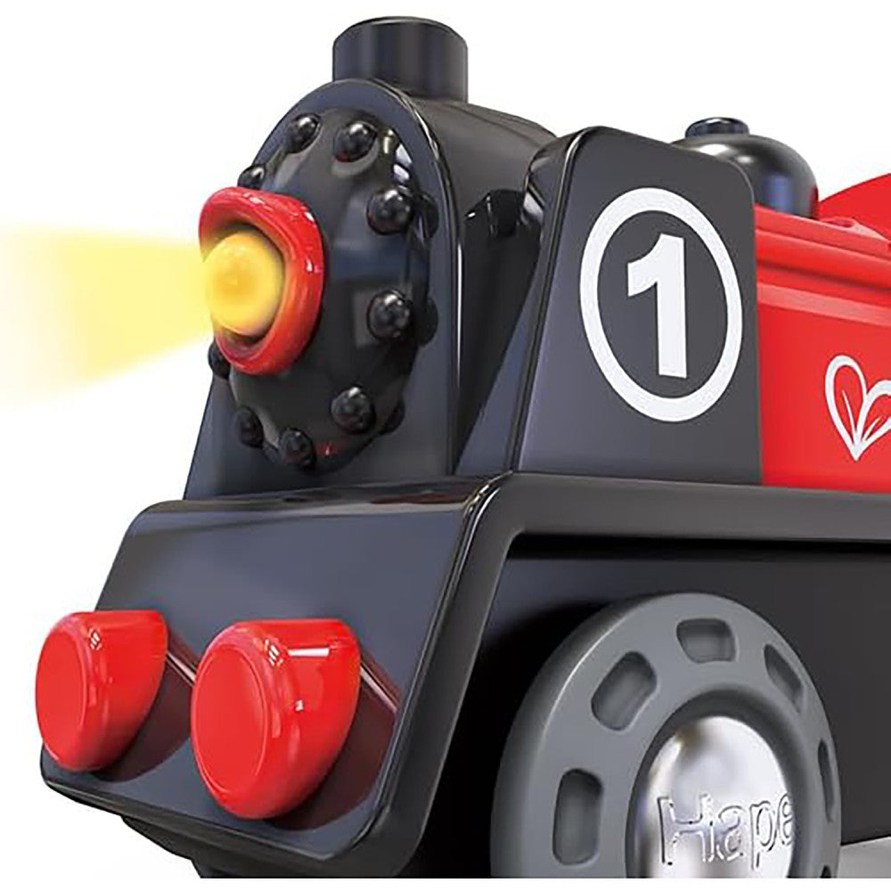 Hape - Battery-Powered Engine No.1 - Wooden Light & Sound Train Toy - Image 3
