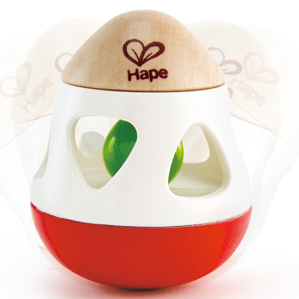 Hape Bell Rattle Toy ?C Vibrant Red, White & Green - Image 2