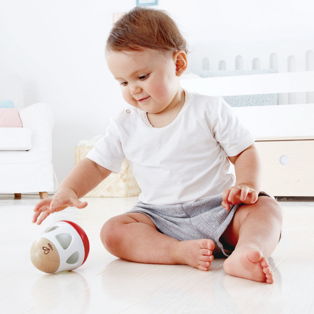 Hape Bell Rattle Toy ?C Vibrant Red, White & Green - Image 5