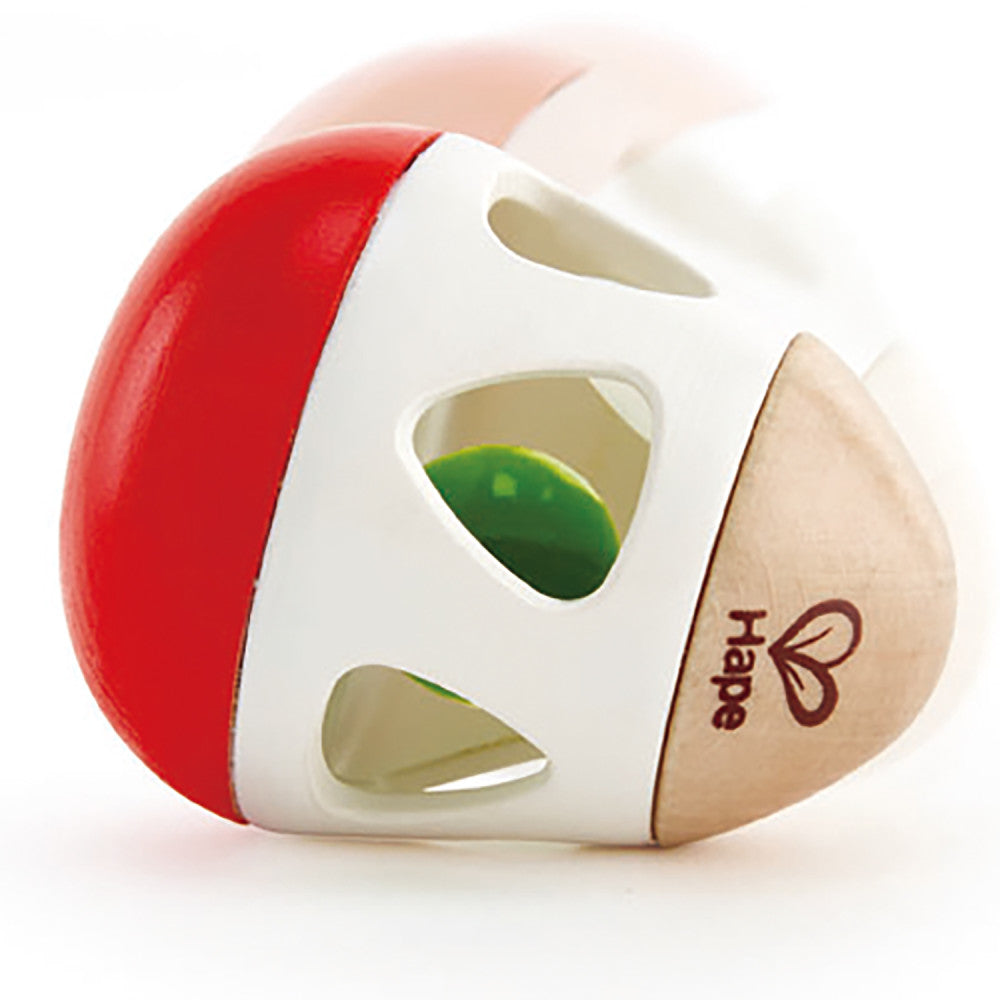 Hape Bell Rattle Toy ?C Vibrant Red, White & Green - Image 6