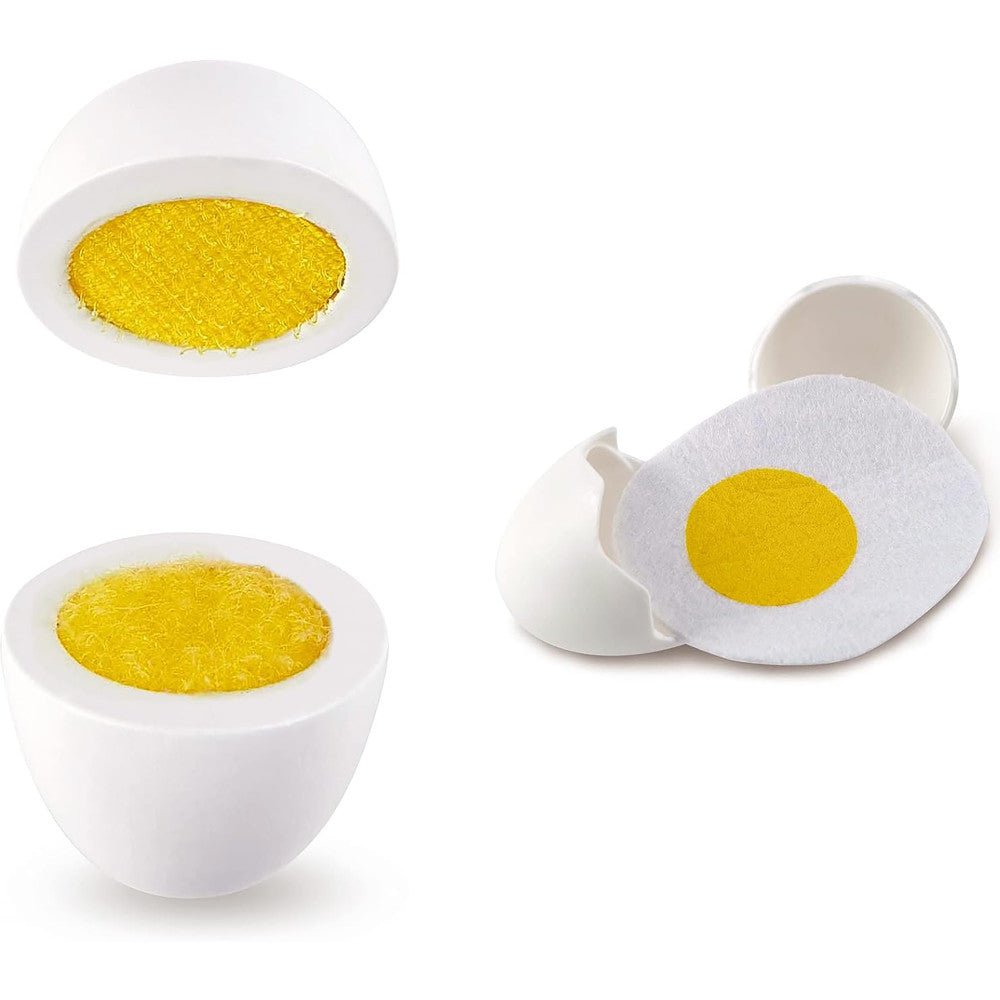 Hape Egg Carton Kitchen Playset - 6pc, Take Apart Egg Pieces - Image 3