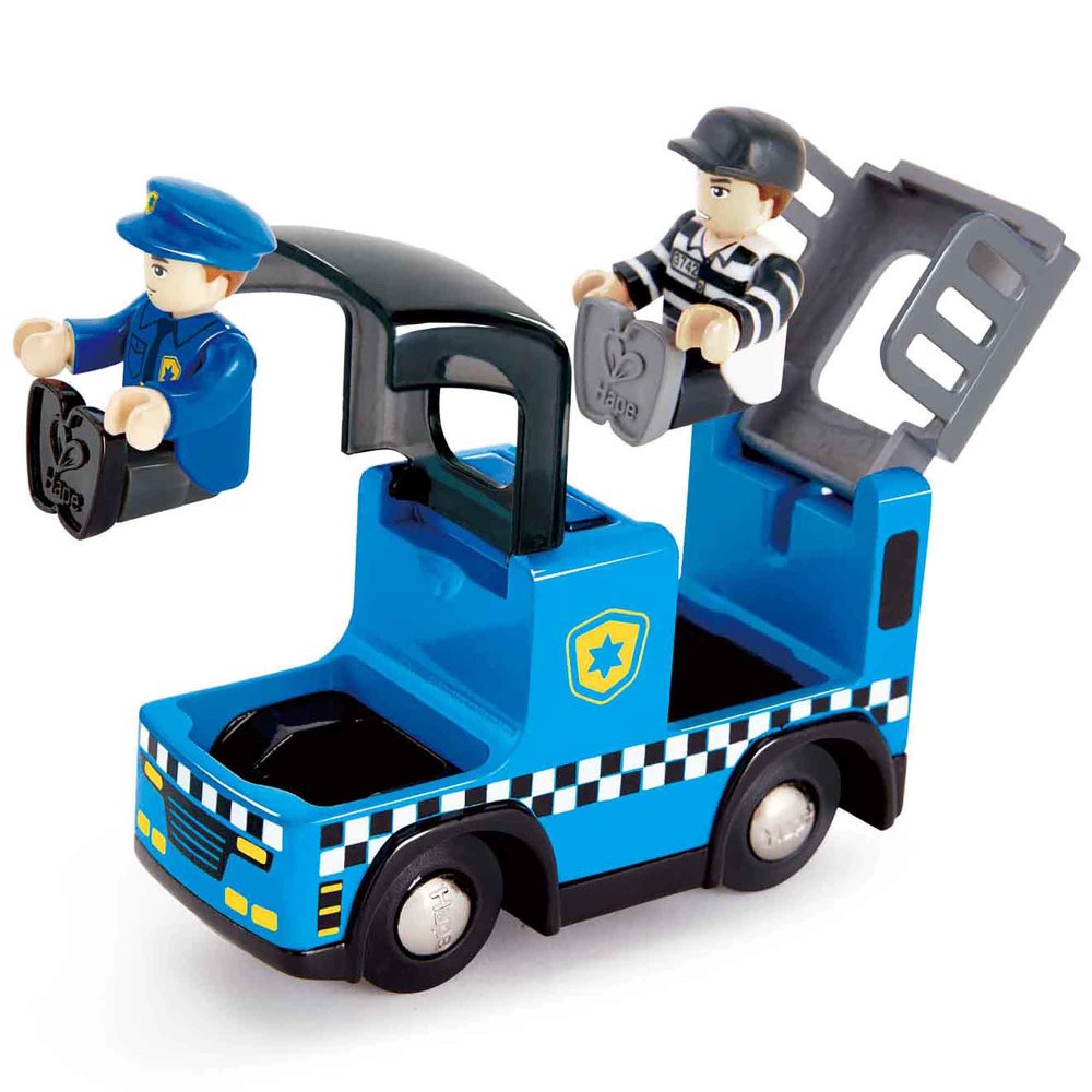 Hape Blue Police Car with Siren, Lights & Sounds Playset - Image 2