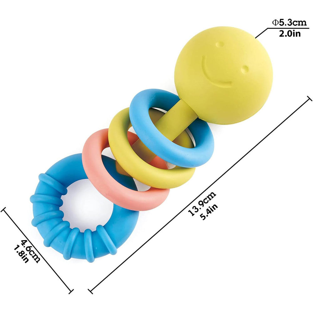 Hape Rattling Rings Teether ?C Pastel Joy - Image 4