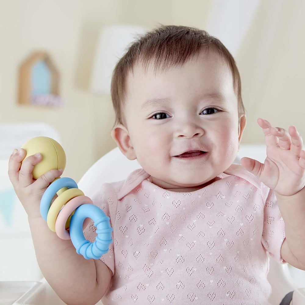 Hape Rattling Rings Teether ?C Pastel Joy - Image 5