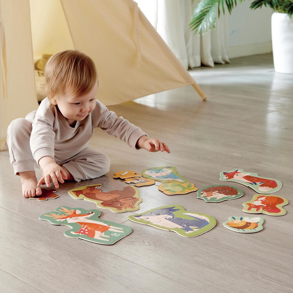 Hape Woodland Friends 10 Mini Animal-Shaped Puzzles - Image 6