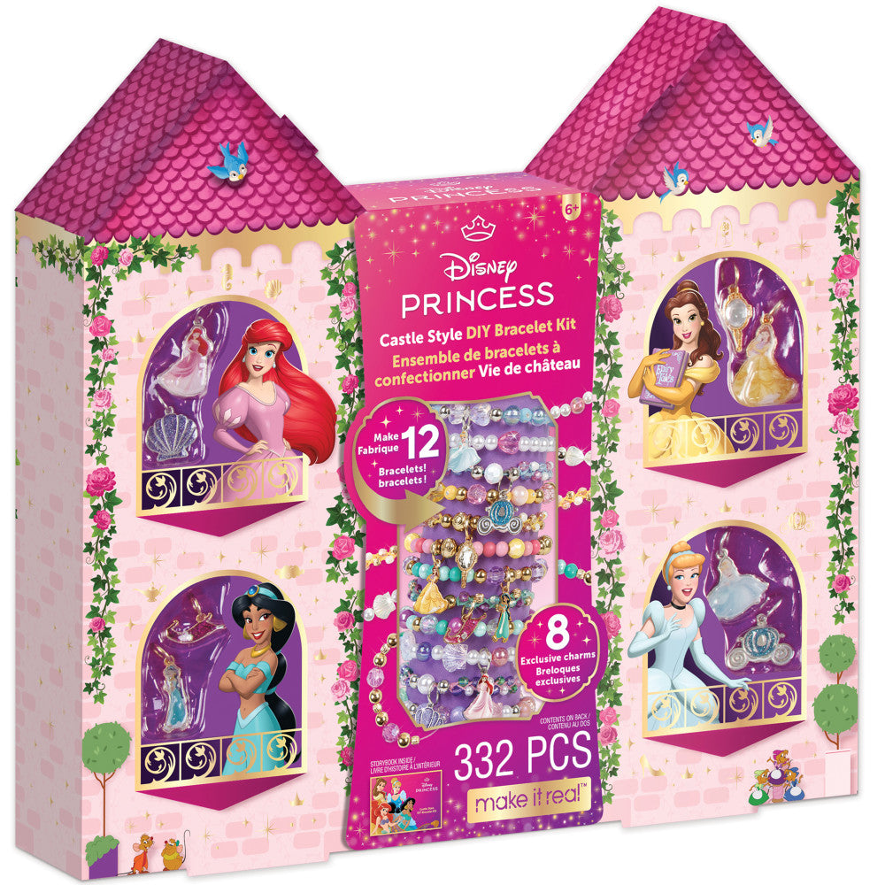 Make It Real Disney Princess Castle Style DIY Bracelet Kit - 332 pcs