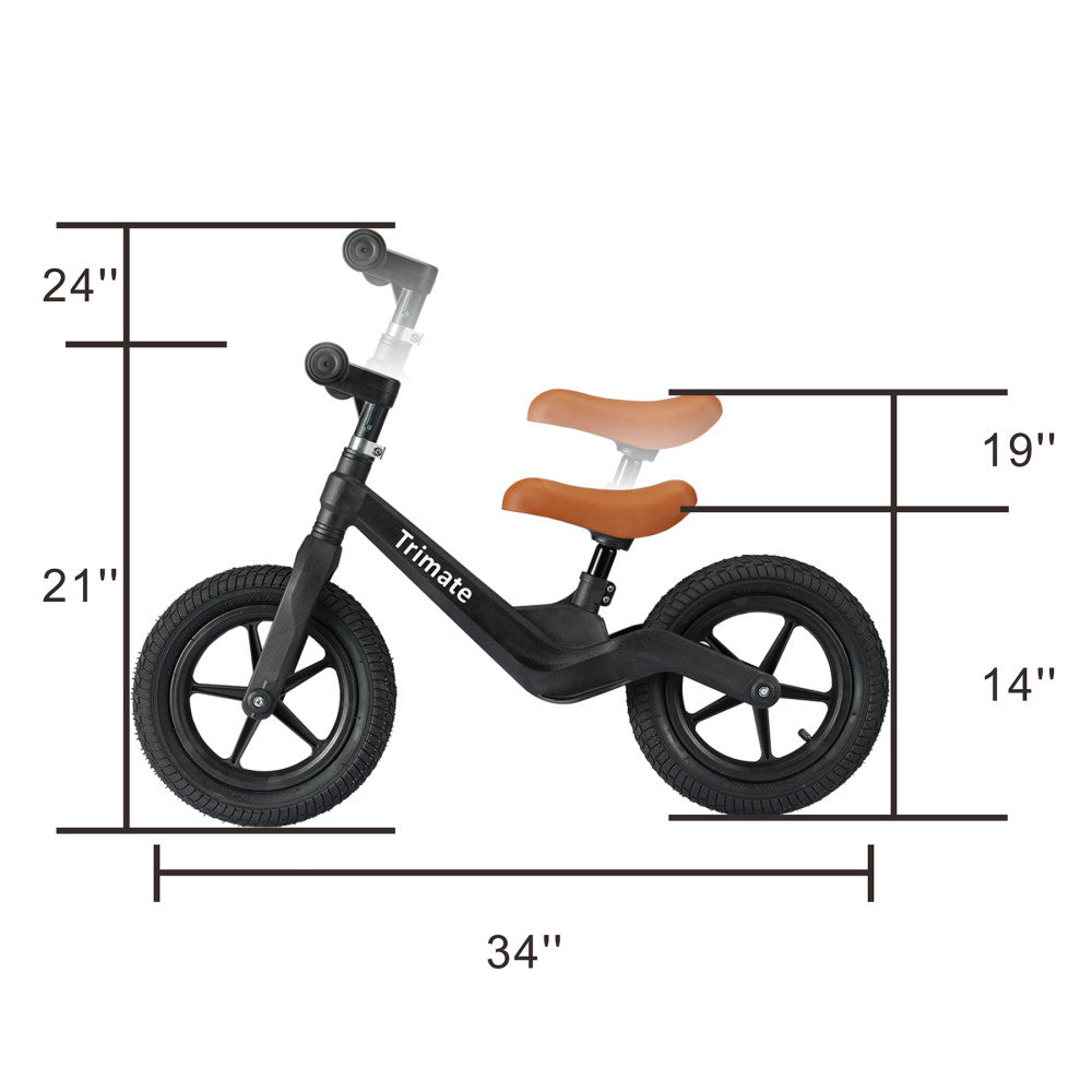 Boys 12 inch Trimate Toddler Balance Sport Bike, Black - No Pedal Bike for 3-5 Year Olds - Image 2