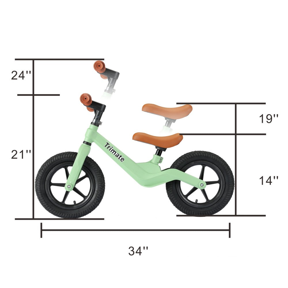 Trimate Toddler Balance Bike, Green - No Pedal Sport Bike for 3-5 Year Old - Image 2