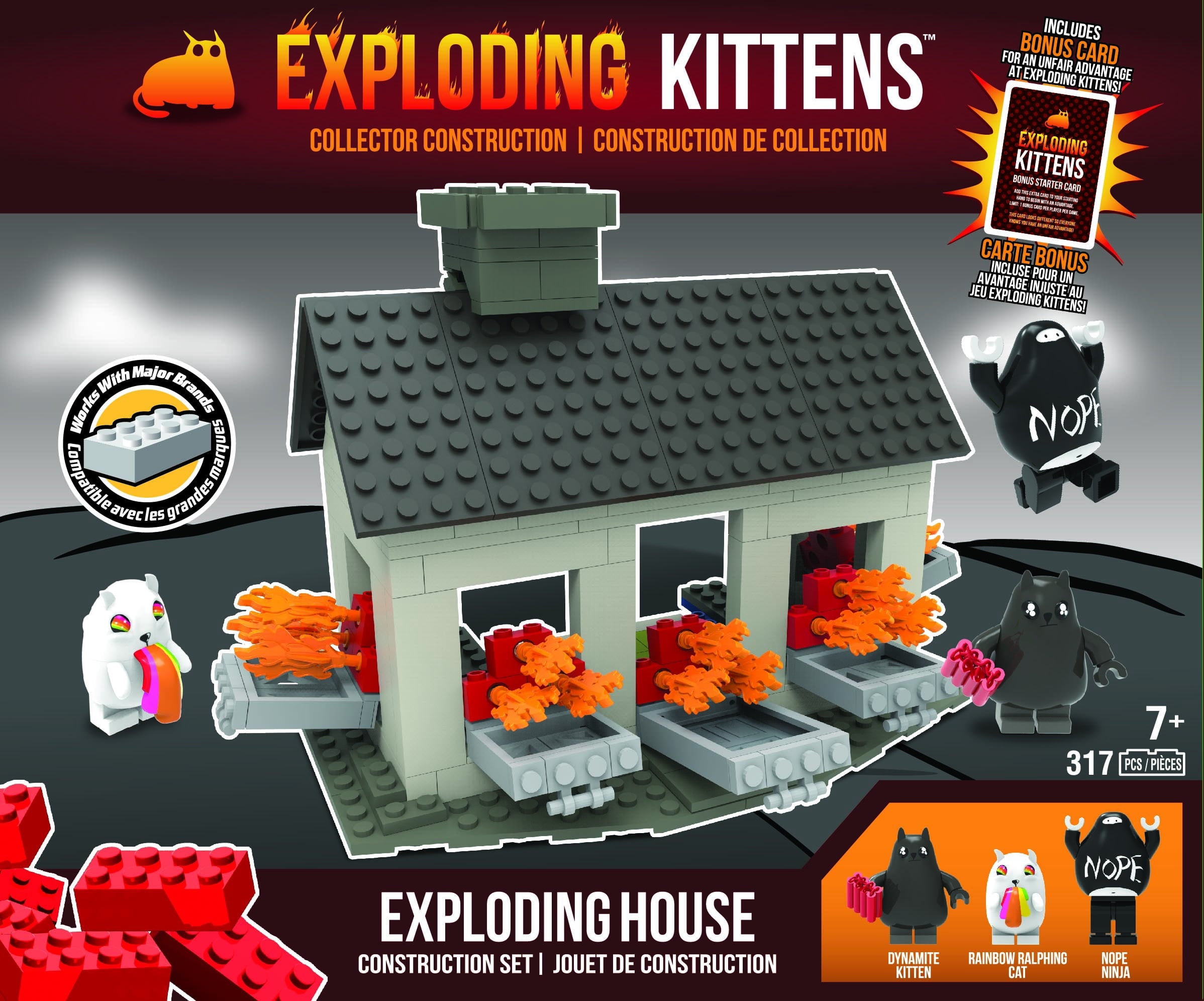Exploding Kittens House Scene Construction Set with Exclusive Mini-Figures - Image 2
