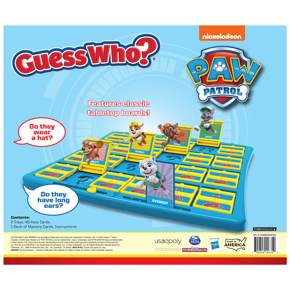 PAW Patrol Guess Who? Collectible Guessing Board Game for Kids Ages 6+ - Image 2