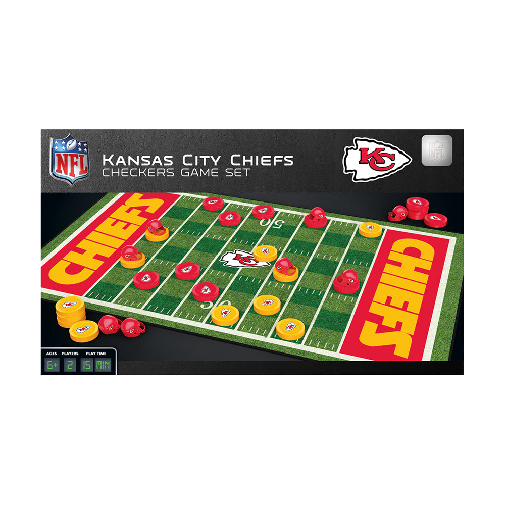 Kansas City Chiefs NFL Checkers Game Set by Masterpieces Puzzles - Image 2