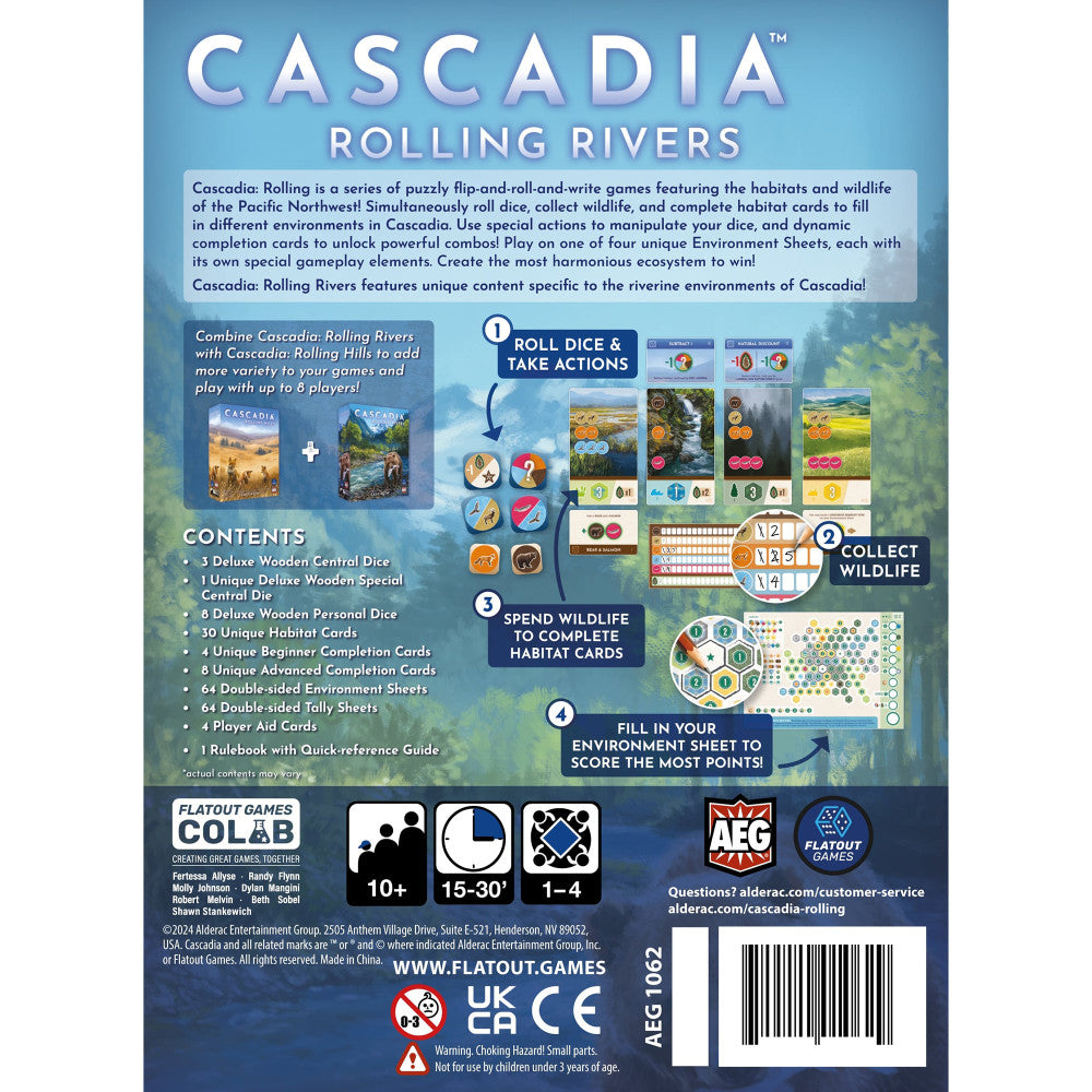 AEG: Cascadia: Rolling Rivers - Dynamic Dice Habitat Game - Image 2