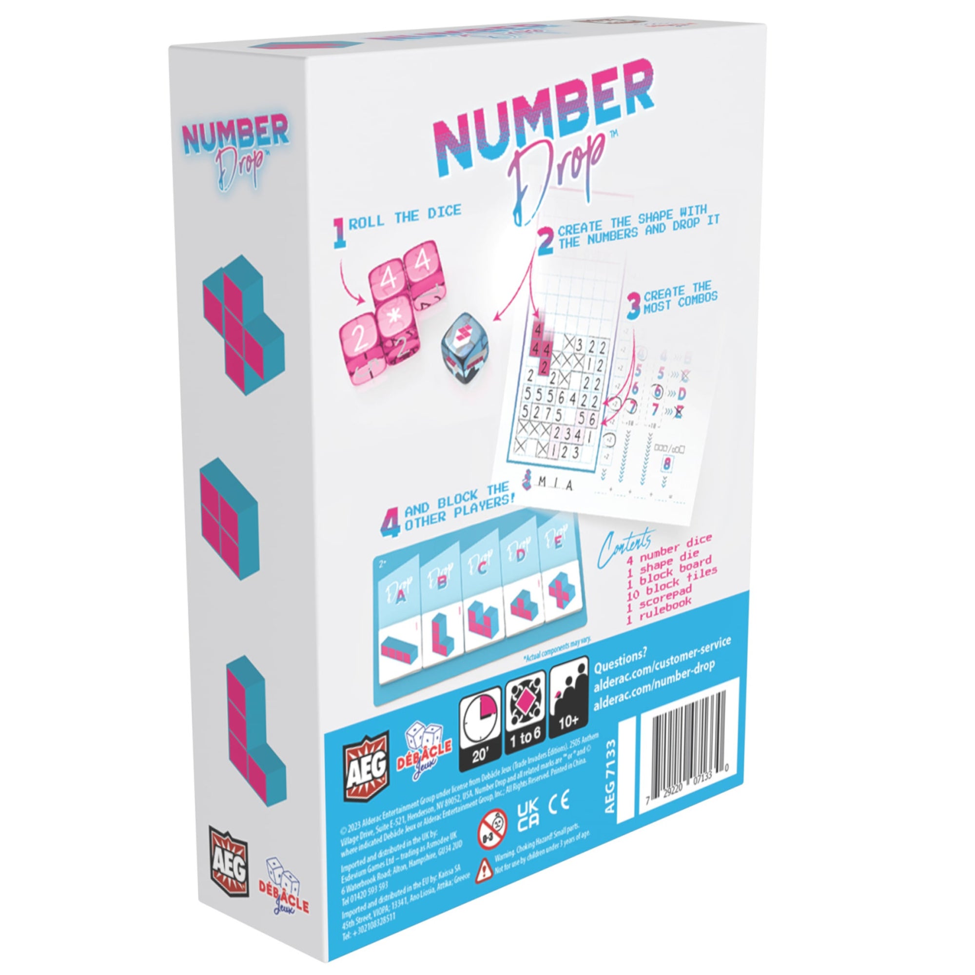 Number Drop Retro Edition Roll & Write Strategy Game - Image 2