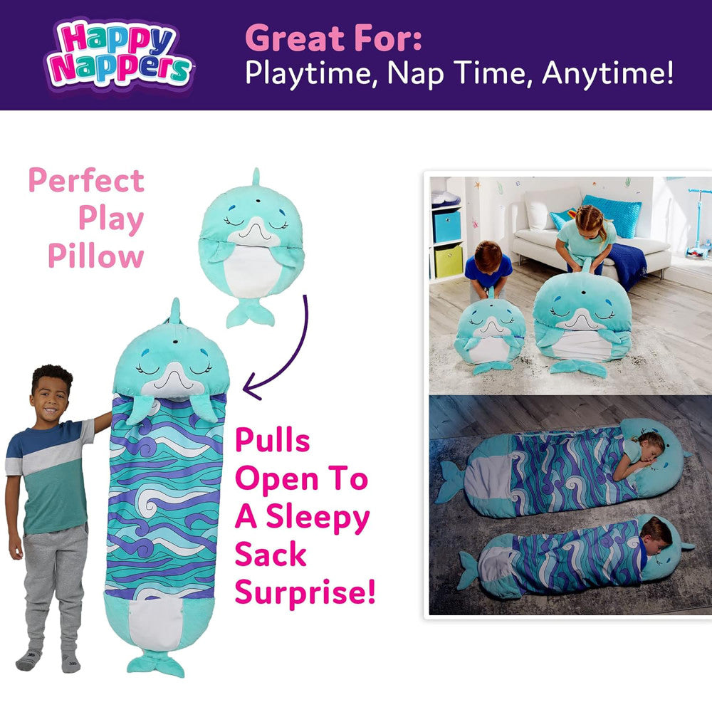 Happy Nappers Dolphin Disco 54 inch Plush Pillow & Sleepy Sack - Medium - Image 4