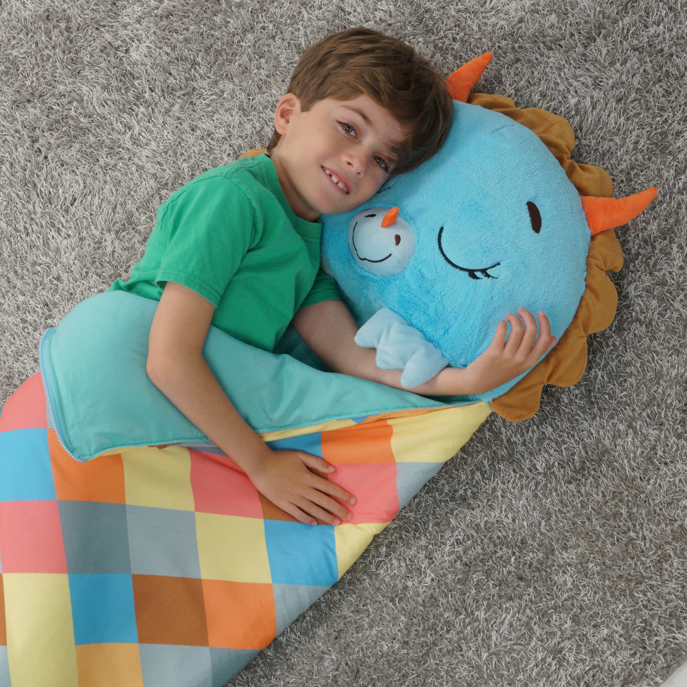 Happy Nappers Triceratops Timmy 54 Inch Plush Pillow & Sleepy Sack - Medium - Image 5
