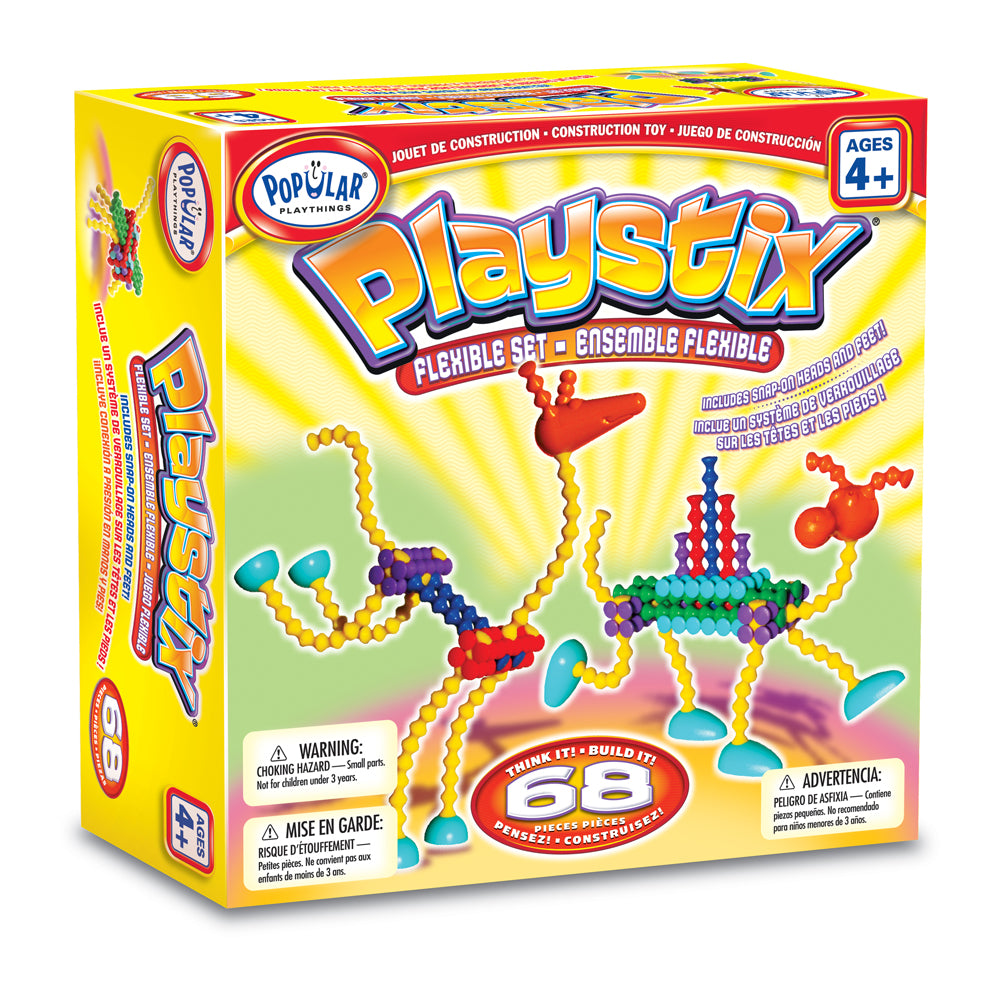 Popular Playthings Playstix Flexible Set - 68 Piece Construction Toy - Image 2