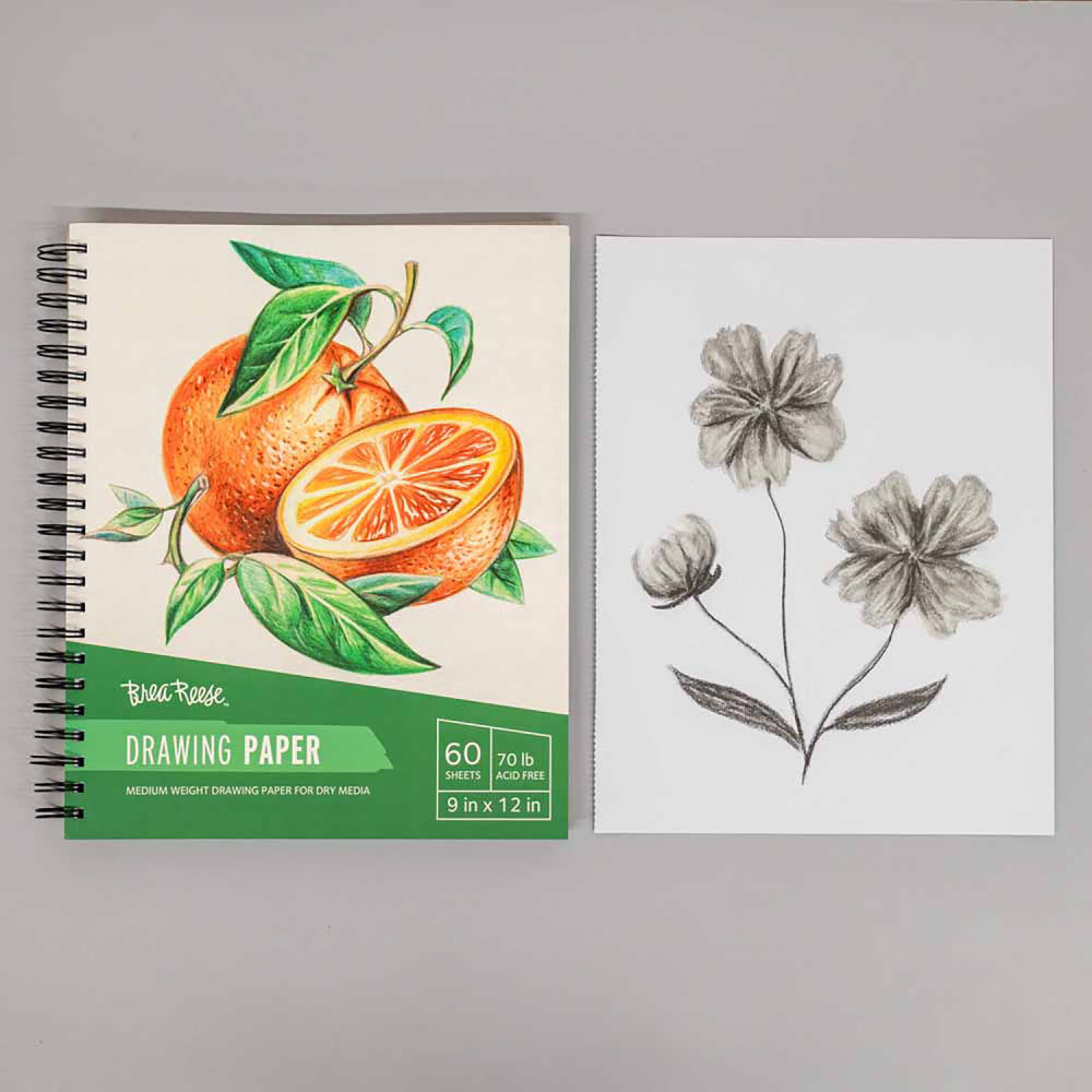 Brea Reese Spiral-Bound Drawing Paper Pad, 60 Sheets, 9x12" - Image 4