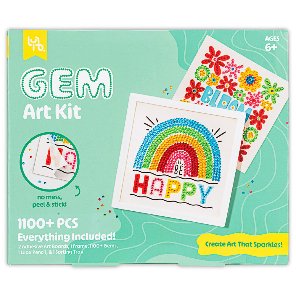 Little Yellow Bicycle Rainbow & Blooms Gem Art Kit - 1100+ pc Set