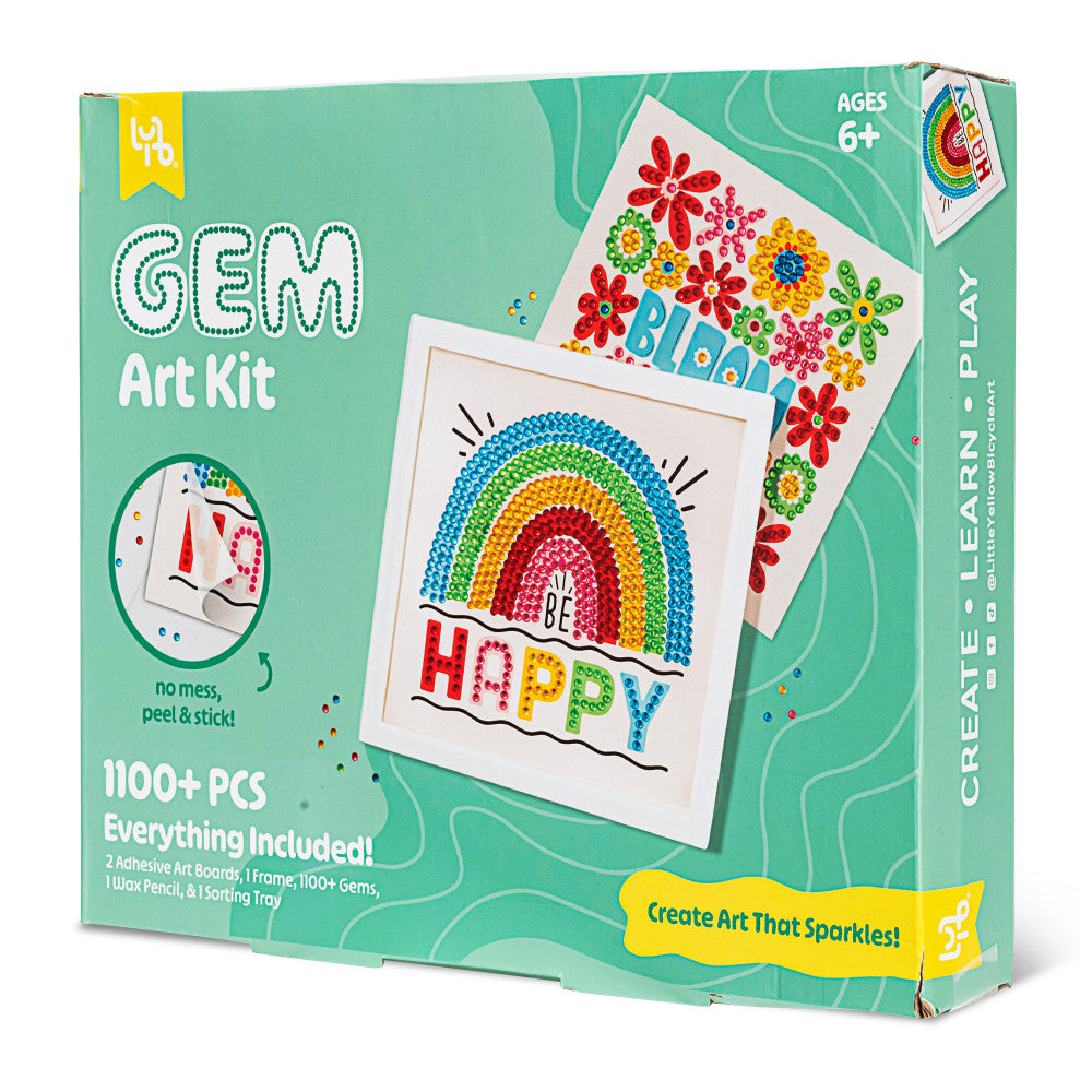 Little Yellow Bicycle Rainbow & Blooms Gem Art Kit - 1100+ pc Set - Image 5