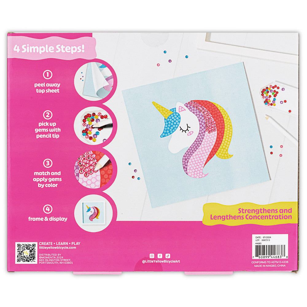 Little Yellow Bicycle Ice Cream & Unicorn Gem Art Kit - 800+ Pcs - Image 2