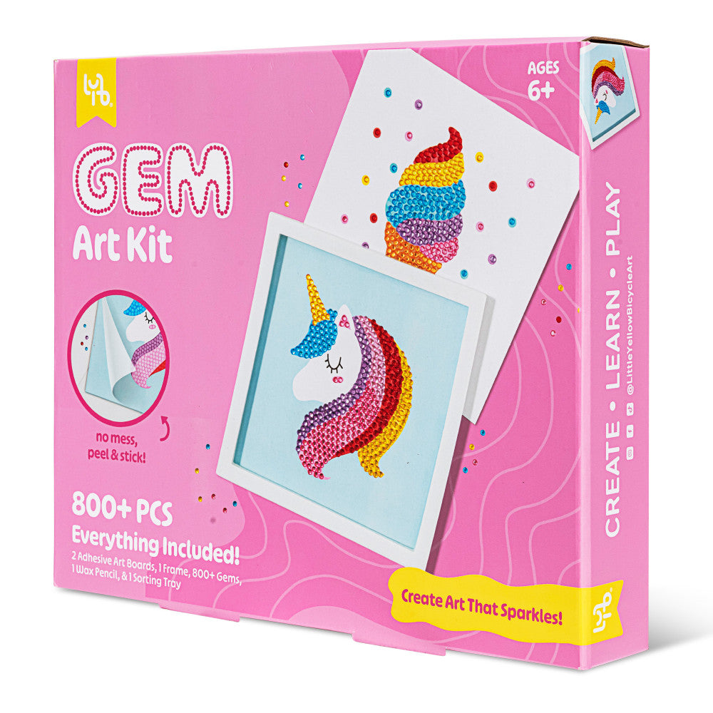 Little Yellow Bicycle Ice Cream & Unicorn Gem Art Kit - 800+ Pcs - Image 4