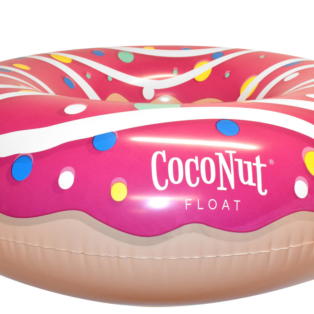 CocoNut Float Pink Sprinkled & Glazed Donut 48" Inflatable Pool Ring - Image 3