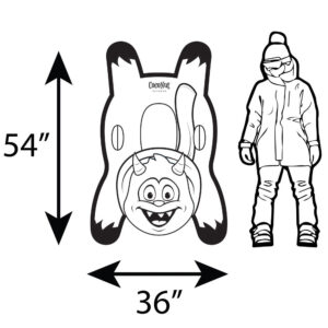 CocoNut Outdoor Yeti Racer Inflatable Snow Sled 54x36 inches