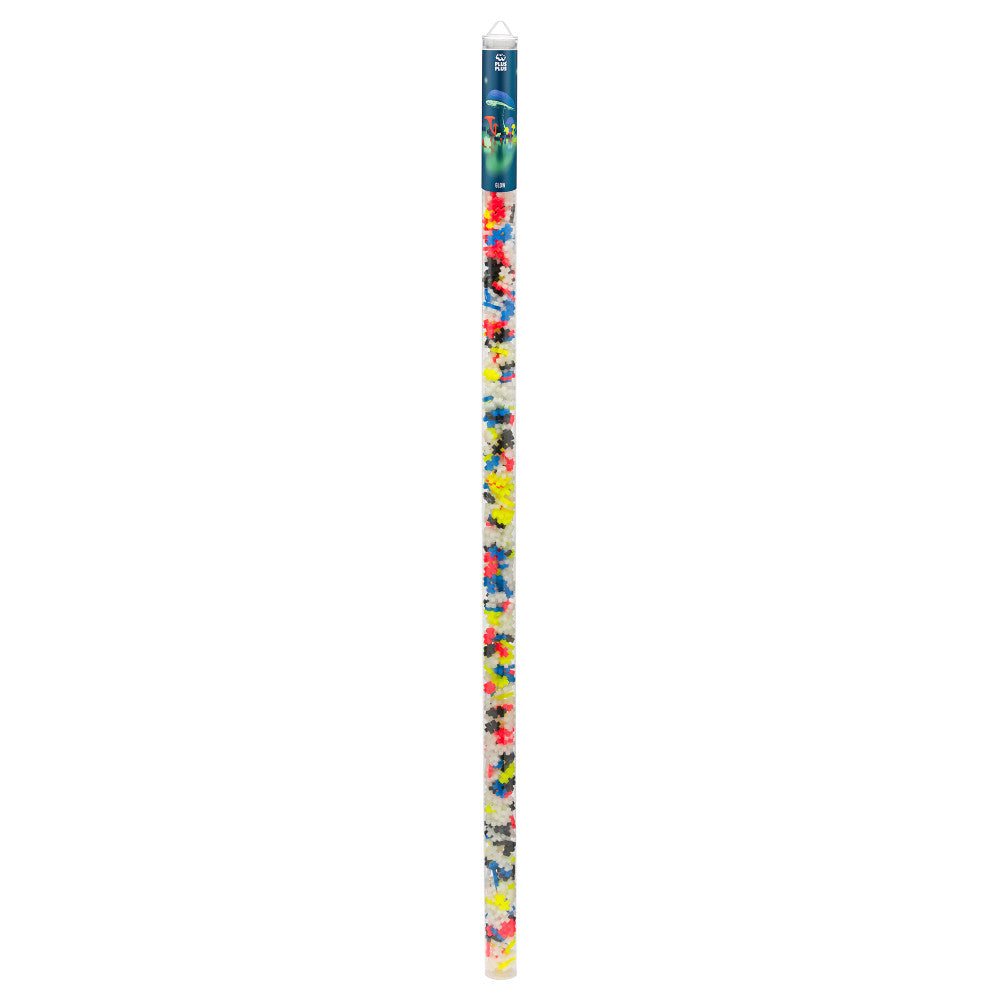 Plus-Plus Super Tube - Glow in the Dark Mix - 500 Pieces for Kids Ages 5+