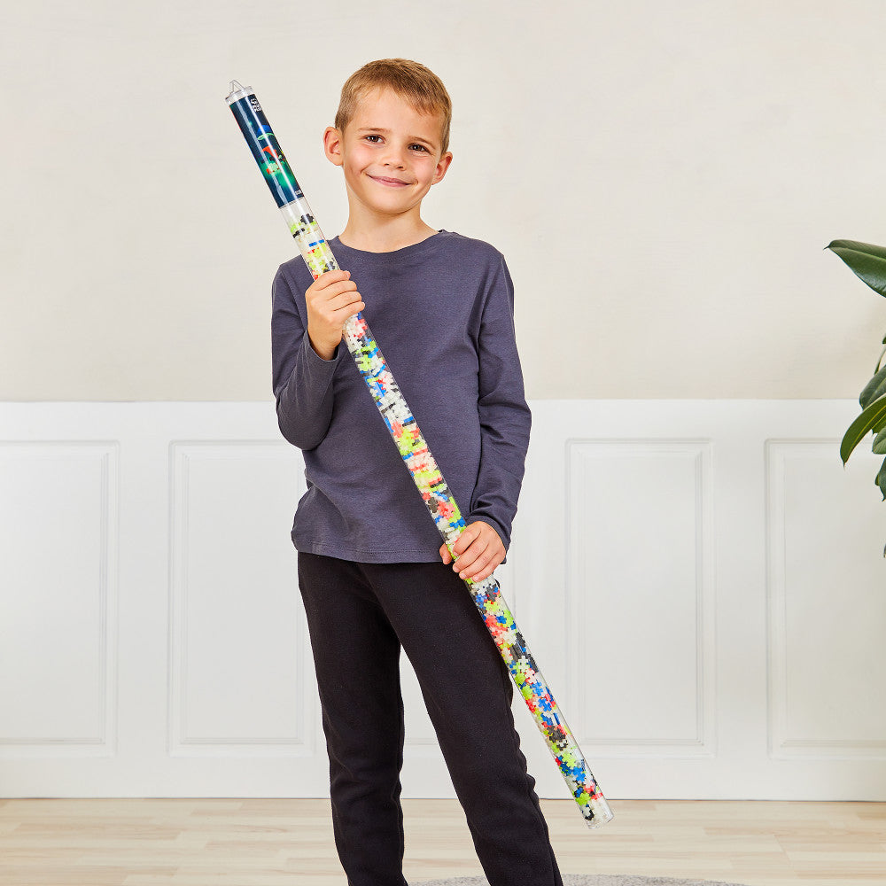 Plus-Plus Super Tube - Glow in the Dark Mix - 500 Pieces for Kids Ages 5+ - Image 2