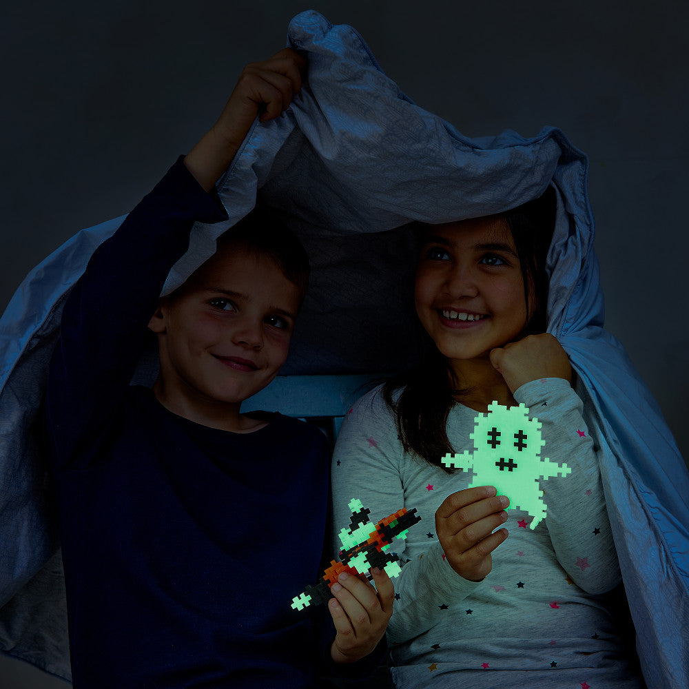 Plus-Plus Glow-In-The-Dark Mix Open Play Tube, 240 Pieces - Neon Colors - Image 5