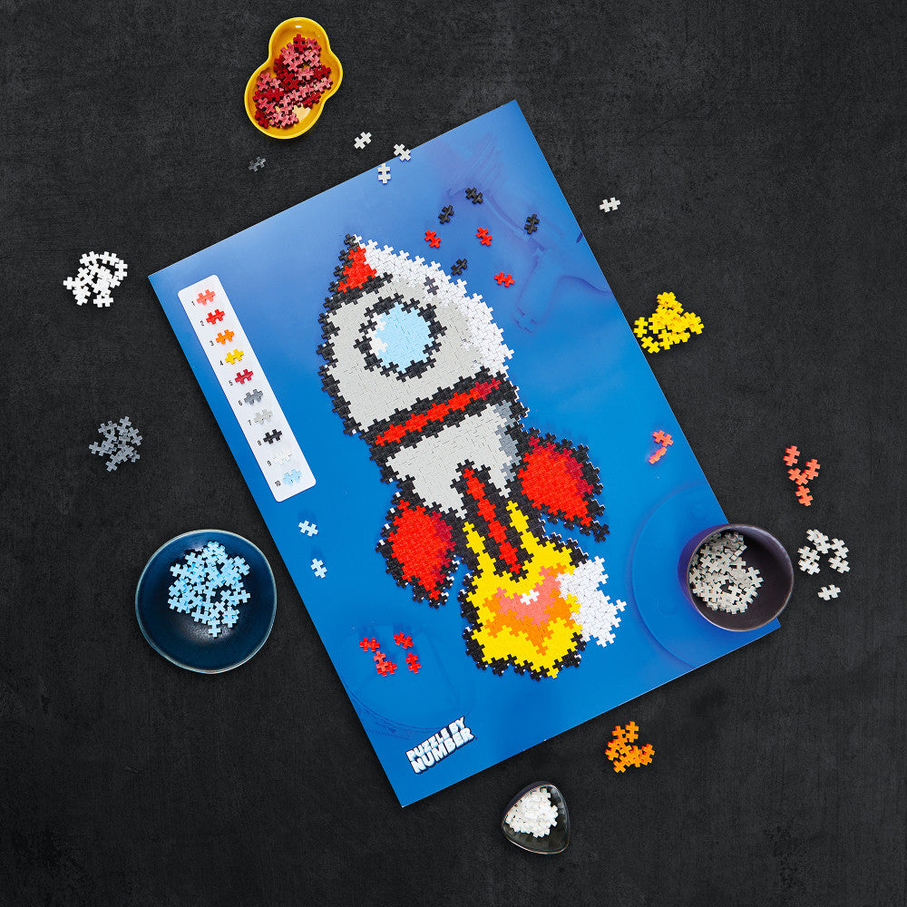Plus-Plus Puzzle by Number Rocket - 500 Piece Creative Set for Kids Ages 5+ - Image 6