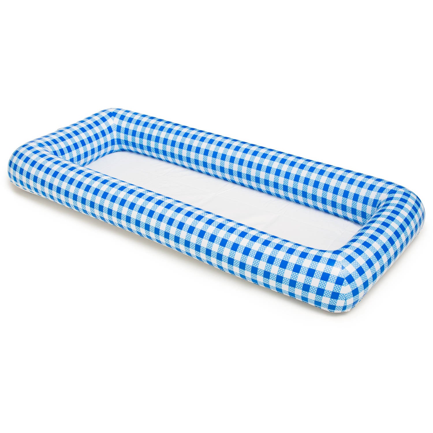 Bigmouth Inc Blue Gingham Inflatable Buffet Cooler - Image 2