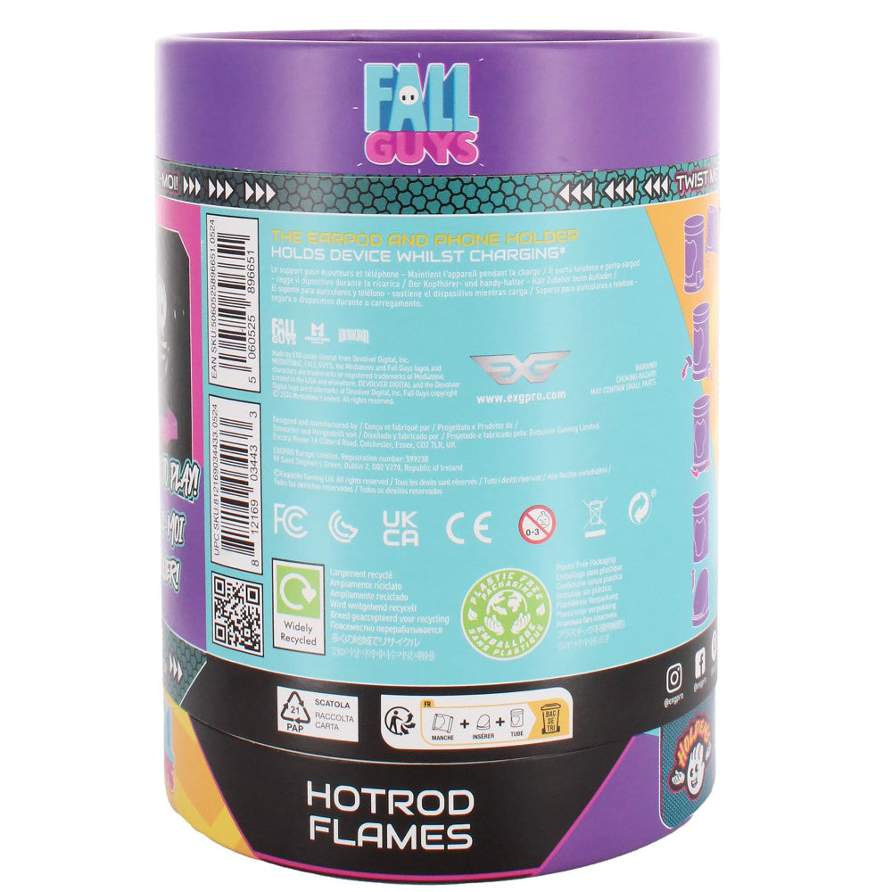 Exquisite Gaming: Holdems: Fall Guys - Hot Rod Flames Earbud & Phone Holder - Image 7