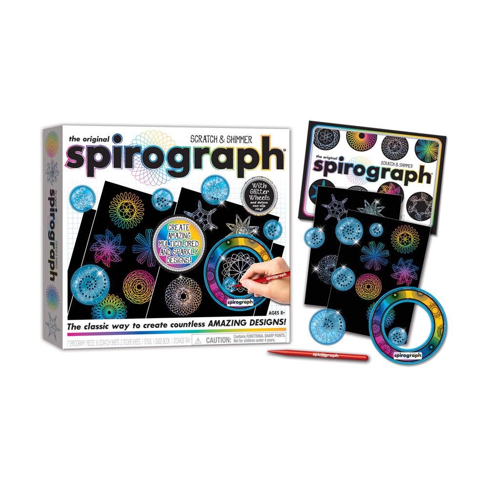 Spirograph Deluxe Scratch & Shimmer Art Set - Creative Drawing Kit - Image 2